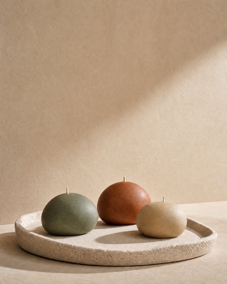 The Little Ritual candle trio, close detail